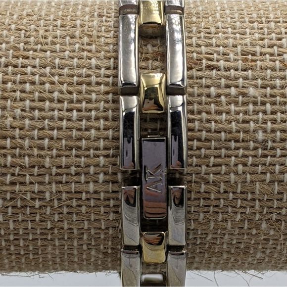 Anne Klein Diamond Gold Silver Tone Watch 6.5\
